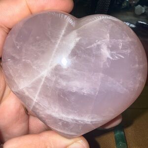 HUGE Lavender Rose Quartz Puffy Heart